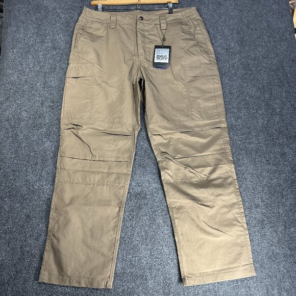 Free Soldier Tactical Rip-Stop Cargo Pants Mens 42  Tan Wolf Brown NEW Tags - Picture 1 of 11